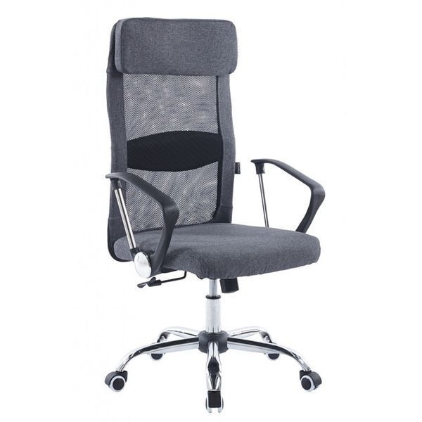 Крісло офісне на колесах Bonro BN-002-2 сіре 42400415 фото