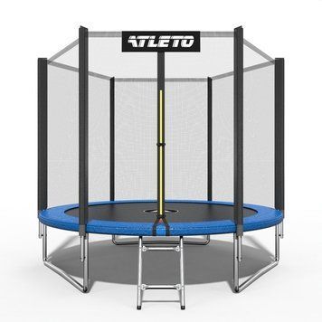 Батут детский с сеткой и стремянкой 312 см Atleto  20001001 фото
