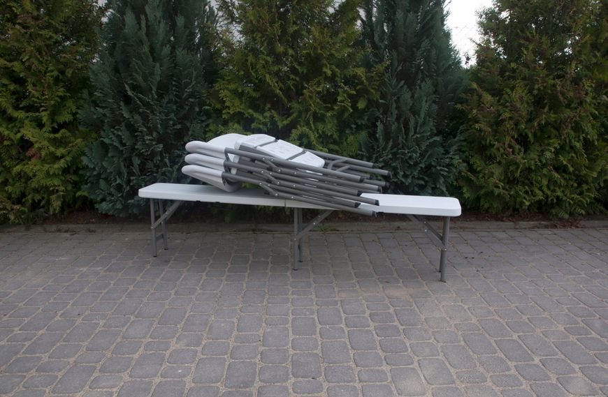 Лава, лавка розкладна садова туристична Польща 180см (біла) L0021 фото