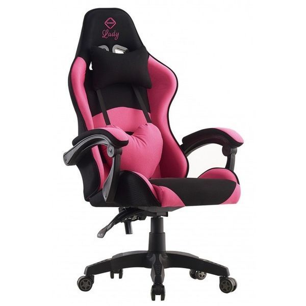 Крісло геймерське Bonro Lady 806 чорно-рожеве 42300097 фото