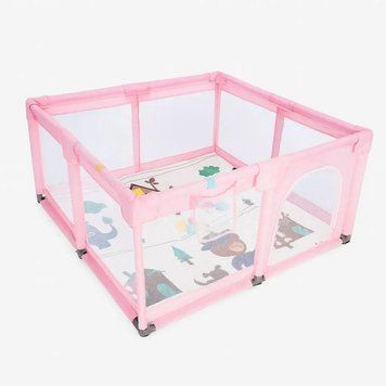 Дитячий розкладний манеж Avko 120х180см Pink + кульки та килимок  41120180 фото